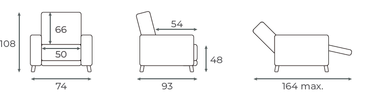 croquis sillon relax madison